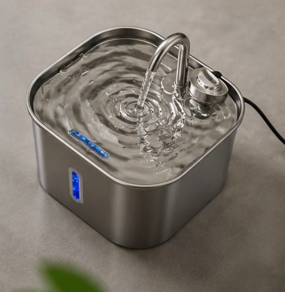 Fontaine à Eau Automatique en Inox pour Chat – Fonctionnement Discret