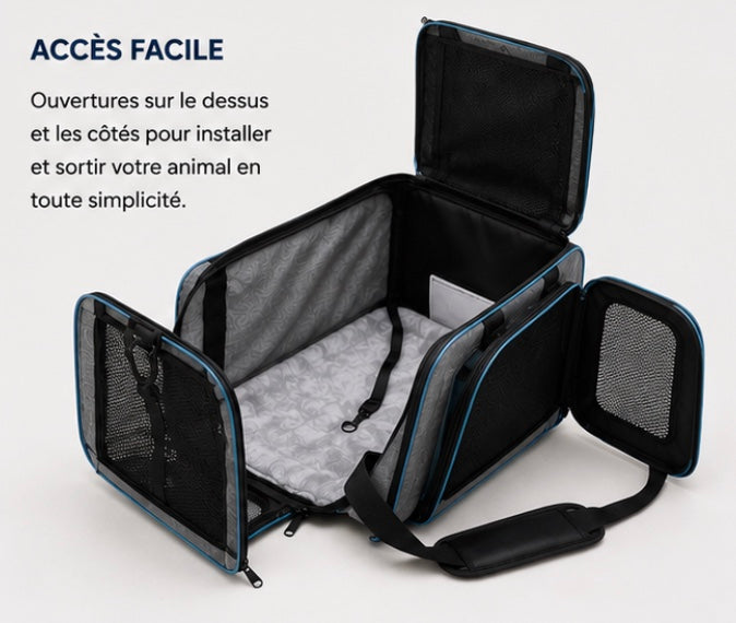 Sac de Transport Respirant pour Chat – Confort et Sécurité