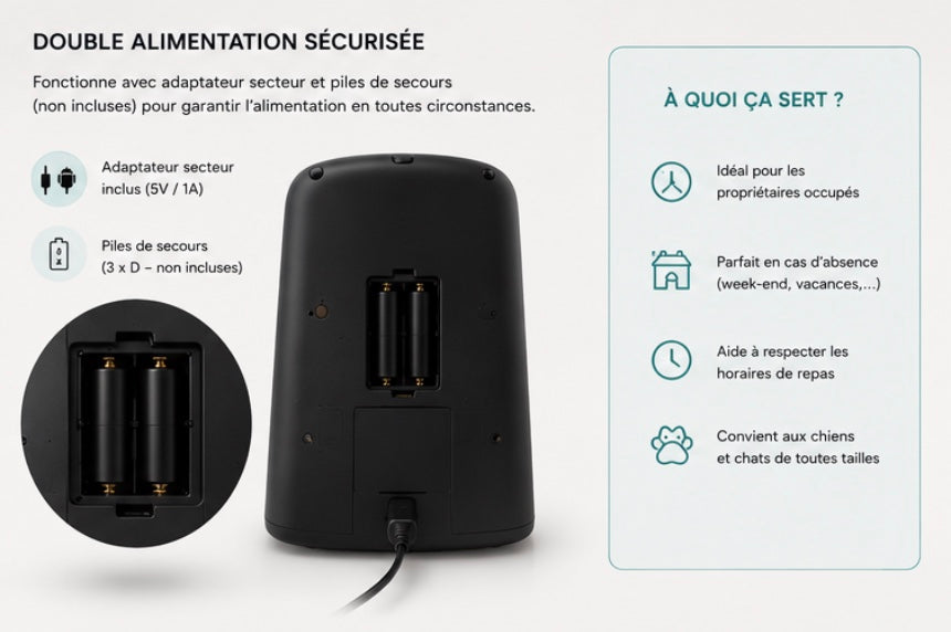 Distributeur Automatique de Croquettes pour Chat – Programmable