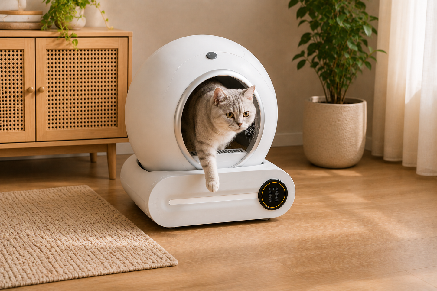 Litière Autonettoyante Connectée pour Chat – Gestion Simplifiée
